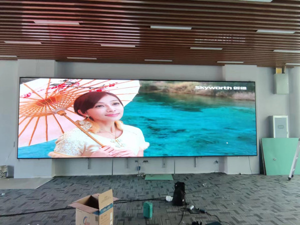 章丘P1.53led小间距屏安装案例